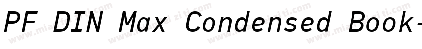 PF DIN Max Condensed Book字体转换